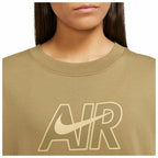 Women’s Short Sleeve T-Shirt Nike Sportswear Air Brown