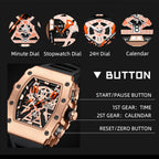 MEGIR Luxury Outdoor Sport Wristwatch for Men Silicone Waterproof Watches Quartz Military Watch Male Clock Chronograph 2218