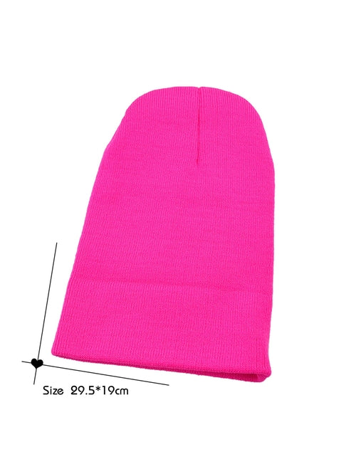 Women Men Soft Knitted Warm Baggy Beanie Hat Unisex Crochet Slouch