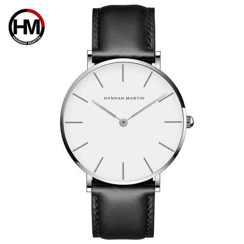 Men's Watch with Waterproof Movement and Leather Strap, European and