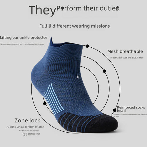 Running socks for men and women, summer fitness sports, quick-dry,