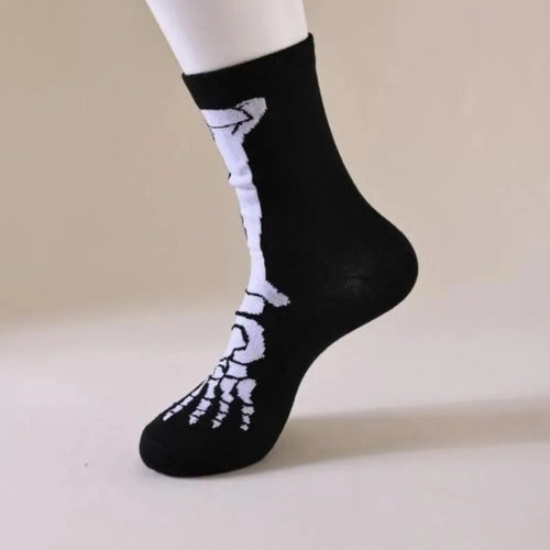 Pumpkin Skeleton Halloween Socks for Women